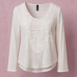 Ing Cream Bohemian Style Top : Pre Owned Good Condition